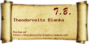 Theodorovits Blanka névjegykártya